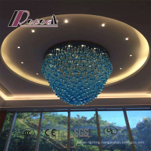 Modern Blue Style Hotel Decorative Large Crystal Chandelier